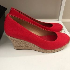 J.crew Espadrille Wedges in coral